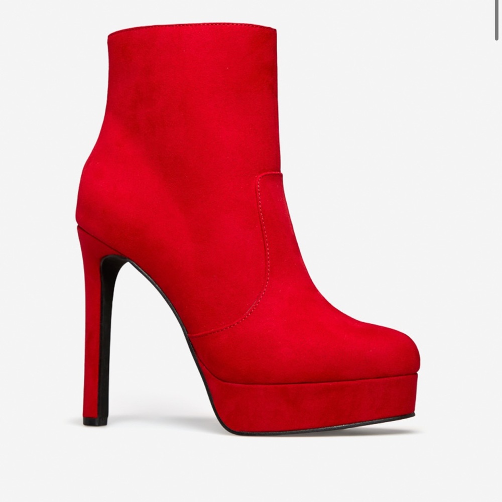 Red stilleto boot